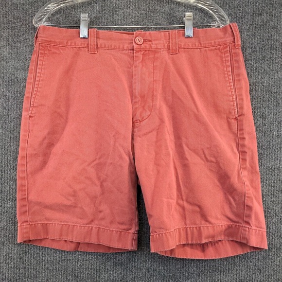 J. Crew Men's Chino Shorts Red Size 33 Slash Pockets 100% Cotton - Picture 5 of 10